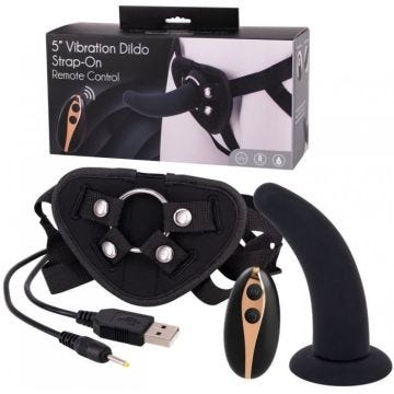 Gode Ceinture - Seven Creations - 13 cm - Vibrant - Silicone - Rechargeable USB