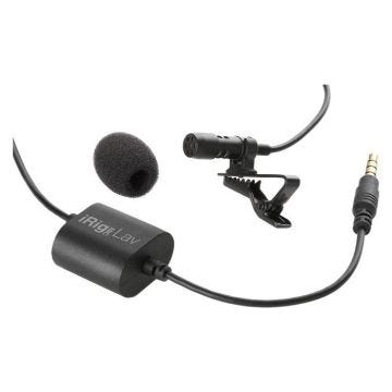 IK iRig Mic Lav Micro Lavalier - Capsule omni-directionnelle - inclus bonnette et clip - câble 150 cm inclus - combo 1
