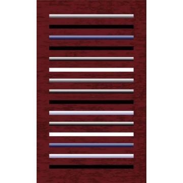 Tapis - MANI TEXTILE - Rayures Bordeaux - 120x180 cm - Polyester - Antidérapant