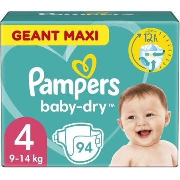 Couches PAMPERS Baby-Dry Taille 4 - x94