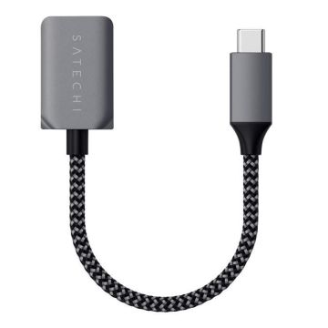 Adaptateur USB-C Mâle vers USB 3.0 Femelle Transfert Rapide Satechi Argent