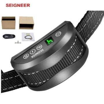 Collier Anti-aboiement Chien - 3 Modes Automatique IP65 Batterie Rechargeable Sangle Reflechissant Réglable pour Petit Gros