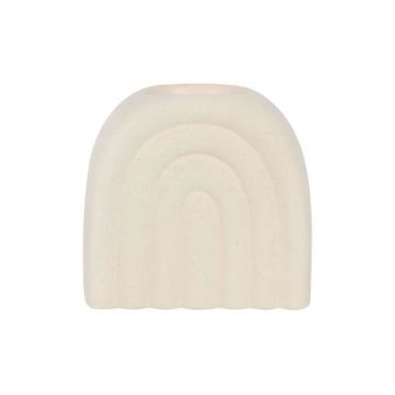 Brûleur Arche - Effet pierre - Céramique - Beige - 15x15x9cm