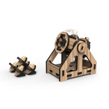 Maquette en bois articulé - Bombarde - WoodHeroes - Enfant - 6 ans - Bois de hêtre - Plaques prédécoupées
