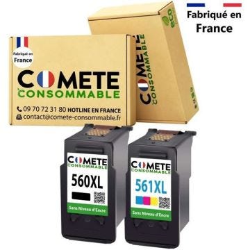 560XL 561XL - 2 Cartouches compatible avec PG-560 CL-561 XL sans affichage du Niveau d'encre - TS5350 TS5351 TS7450 TS7451