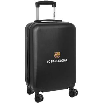 Safta F.C. Barcelone 3 EQUIPATION Chariot de Cabine 20 Pouces Valise avec Roues, Cadenas de sécurité, Valise légère, 34,5 x 20 x