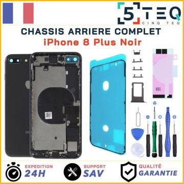 Chassis Complet Remplacement pour iPhone 8 Plus Noir Premonte + NFC + Kit