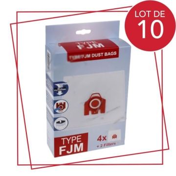 Lot de 10 boîtes de 4 sacs à poussière synthétiques FJM compatibles - Aspirateur - KOMPATIBEL (145936)