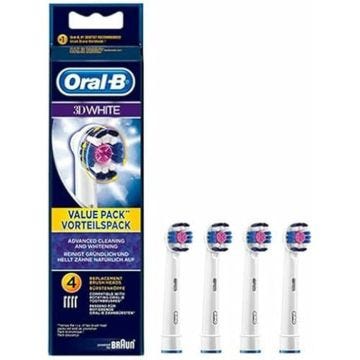 Brosses à Dents Électriques - ORAL-B - 3D - 4 Pièces - Technologie CleanMaximiser - Blanchiment Optimal