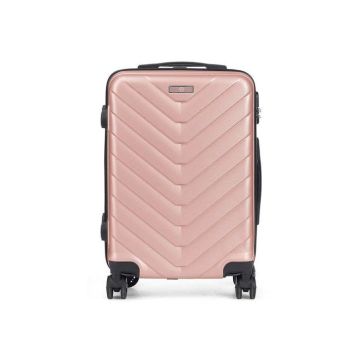 Valise cabine - BigBuy Home - Modèle rose - Coque rigide - Dimensions 38x57x23 cm - Trolley inclus