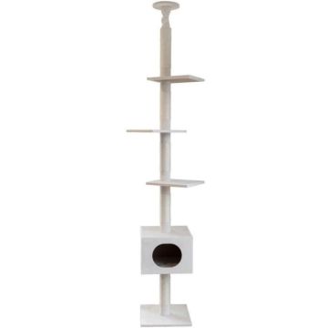 Arbre à chat - 38 x 38 x 240 à 260 cm - Ferdi - KERBL - Blanc - Sisal