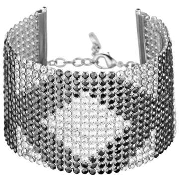 Bracelet femme KARL LAGERFELD JEWELRY KLASSIC 5512203. Noir. Argent. Mousqueton. Laiton.