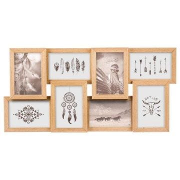 Pêle - mêle - bois - 8 photos - Beige - Atmosphera createur d'interieur