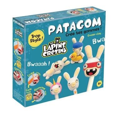 Coffret Patagom Lapins Crétins - Graine Creative - Jeu créatif - Noir - Mixte - Modèles Lapins Crétins