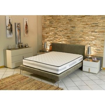 Matelas Mémoire de Forme 60 Kg-m3 + Alèse 140x190 x 23 cm Ferme + Oreiller Visco - 7 Zones de Confort - Noyau Poli Lattex HR Derniè