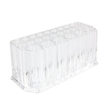 Support pour pinceaux de maquillage - GENERIC - 26 emplacements - Blanc - transparente