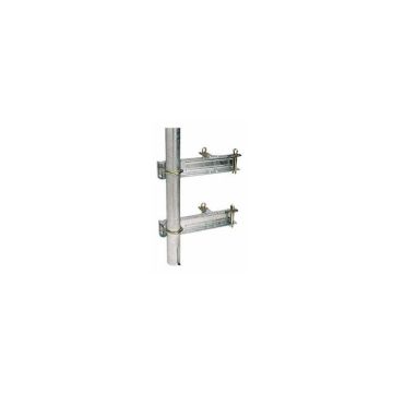 Fixation double - ERARD - CERCLAGE DOUBLE 3604 ERRA - Ø30 à 50 mm - Etriers crantés - Gris