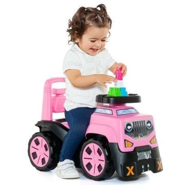 Trotteur Rose 3 en 1 - MOLTO - Suv + Jeu de blocs - Fille - Blanc - A partir de 3 ans