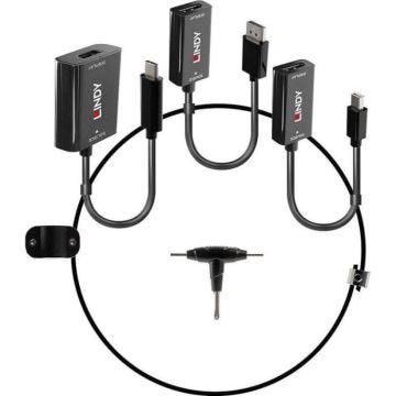 Lindy - Videoschnittstellen-Converter - Schwarz - unterstützt 4K 60 Hz (3840 x 2160) () - 38304