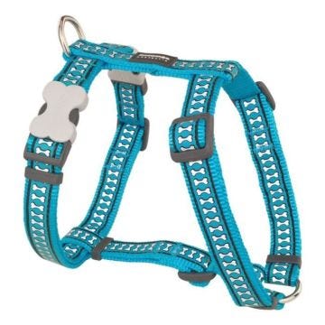 Harnais réfléchissant pour chien - Red Dingo - Turquoise - Taille S - Sécurisé - Résistant