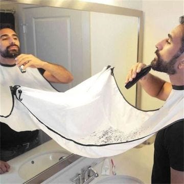 10pcs Tablier à Barbe - Bavoir à Barbe Tablier Rasage Cape de Barbier Bavoir Rasage avec Ventouse