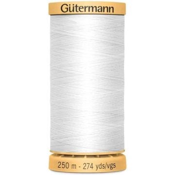 Fil à coudre 100% coton Gütermann 250m blanc n°5709