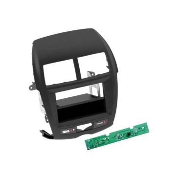 Adaptateur de façade 2-DIN avec vide poche Mitsubishi ASX 2010 > noir - ACV
