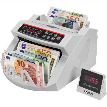 Compteuse de Billets Professionnelle Euro, Détecteur de Faux Billets par UV MG Contrefacon, Vitesse >1000pcs-min, Compteuse de [19]