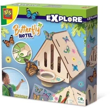 Hôtel de papillons - Jouet éducatif - SES CREATIVE - Construis et décore un hôtel à papillons.