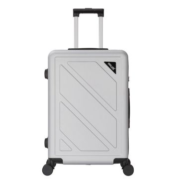 DEELUXE - Valise cabine 4 roues double ABS rigide 55cm DOWNTOWN SILVER