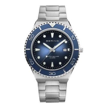 Montre homme bracelet acier - Bering - Montre Bering Arctic Sailing acier cadran bleu