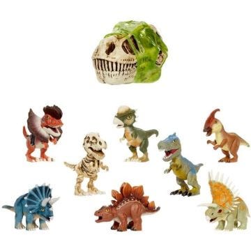 GrossMos - Tête de dinosaure géante - Découvre tes mini dinosaures dans le slime - 4 modèles à collectionner - Aléatoire