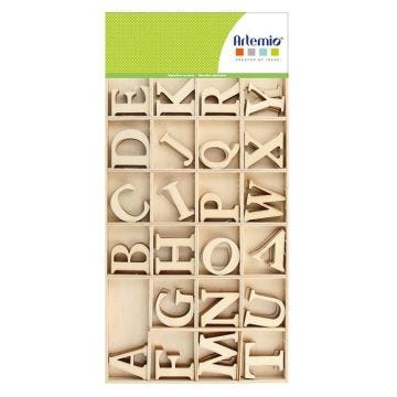 Alphabet en Bois - Artémio - Lettres majuscules 30 mm - Bois naturel - Mixte - Enfant