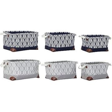 Jeu de paniers - DKD Home Decor - 3 pièces - Polyester - Motif feuilles - Multicolore