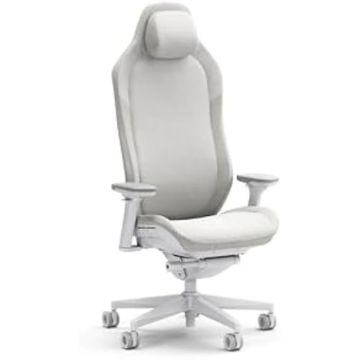 Fractal Design Refine Fabric Light Gaming Chair - Ergonomic Office Desk Chair Functionality with 4D Adjustable Armrests, High-Back
