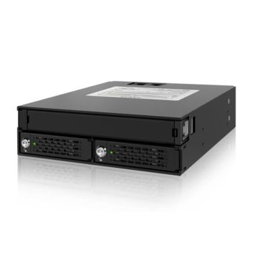ICY DOCK ToughArmor MB994IKO-3SB Backplane métallique avec clé de verrouillage 2 x 2.5" SSD SATA/SAS & Slim ODD en 5.25"