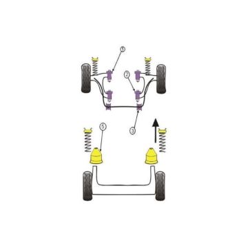 2x Silent-Blocs de Barre Anti-Roulis Peugeot 205/ 309 GTI - AR G - D22mm