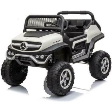 Voiture électrique Mercedes Mini Unimog - 12V - Blanc