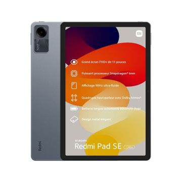 Tablette XIAOMI Redmi Pad SE 4 - 11" - 128Go - Gris Graphite