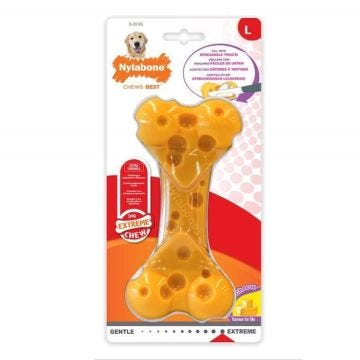 Nylabone 491625 - COMMUTATEUR KVM - Jouet à Mâcher Goût Fromage pour Les Gros Chiens Jusquà 23 kg