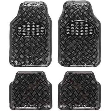 Tapis de voiture - BCCORONA - BCCORONA - 4 pièces - Caoutchouc et Aluminium - Noir antidérapant