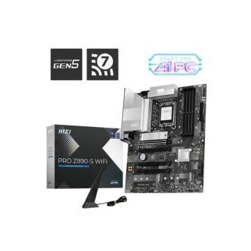 Carte mère - MSI - PRO Z890-S WIFI - Wi-Fi 7, 5G LAN, Thunderbolt 4, PCIe 5.0, argentée