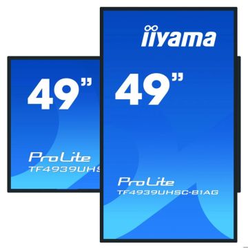 iiyama 49 PCAP Anti-glare Bezel Free 15-Points Touch Screen, 3840x2160 (4K), IPS panel, 24/7 operation ProLite , 124.5