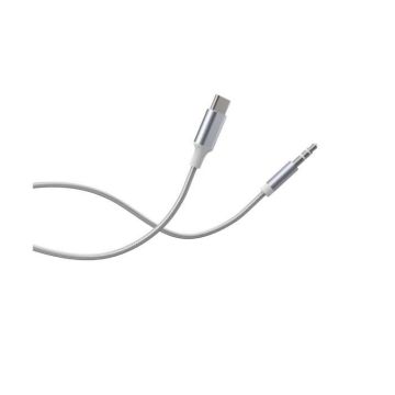 Câble Audio USB-C - FORCE POWER - 1,2m - Nylon Tissé Renforcé - Son Clair - Connecteur Jack 3.5mm