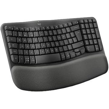 Clavier Ergonomique sans Fil - LOGITECH - Wave Keys - Graphite - Espagnol QWERTY
