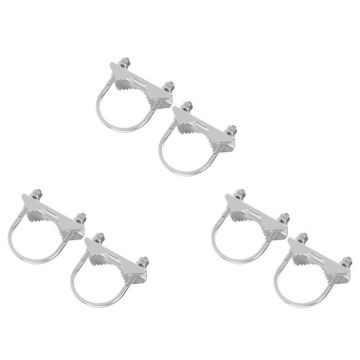 Argent - Pince de montage d'antenne, Matériel de montage de 2,2 en U, Mât d'antenne, Mâchoire en V, Accessoir