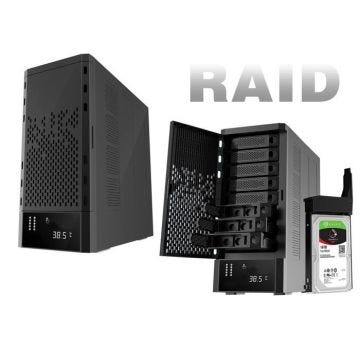 Boitier Baie USB 3 et eSATA pour 8 disques SATA. Alimentation 400W, capacité 128TB. HARWARE RAID