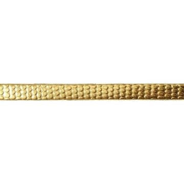 Bracelet 6 mm Style croco Doré - MegaCrea - Réglable - PU - 220 x 6 mm