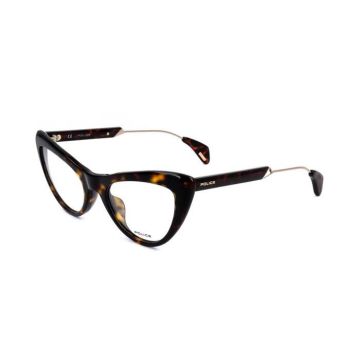 Lunettes de vue - Police - PL855 - Marron - Femme - Monture Métal & Plastique