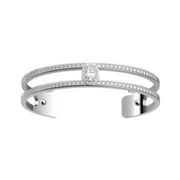 Jonc - Les Georgettes - Bracelet Les Georgettes Nuit argenté 8mm Collection Les Précieuses - Couleur de la matière:Blanc